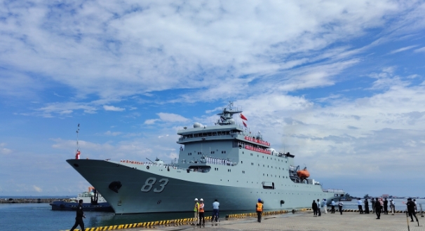 中國海軍83艦編隊抵達柬埔寨進行友好訪問